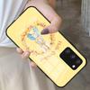 Cute P-PeterS Rabbit Phone Case For Samsung S26 S25 S24 FE S23 S22 S21 Plus S20 Ultra Note20Ultra Black Glass Cover