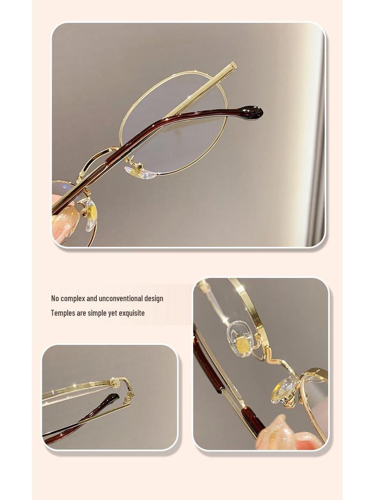 Small Oval Myopia Glasses: Anti-Blue Light, Lightweight, Retro Style for Small Faces and Women