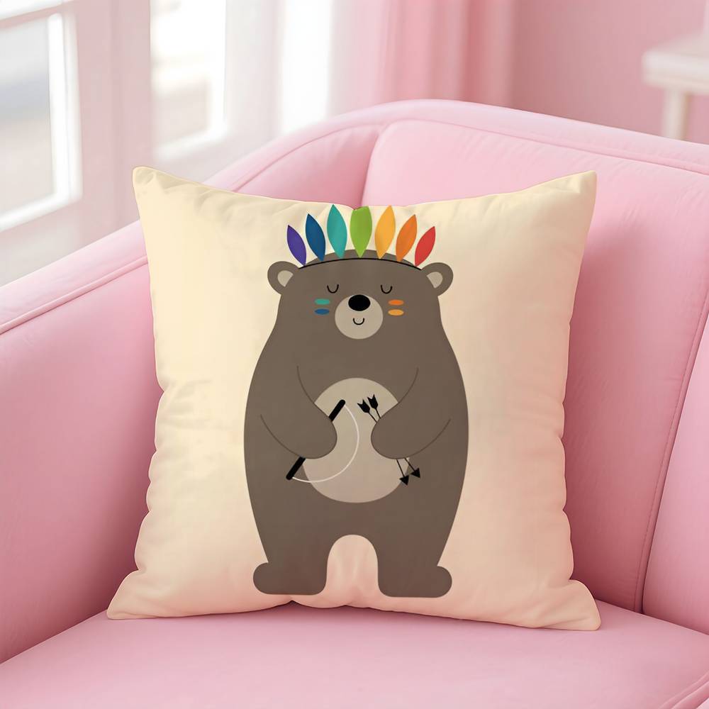 Simple Nordic Modern Anime Pillow Case Safe Custom Photo Pillow, Anti-fade Brushed Fleece Cushion, Maternal & Infant Safe.