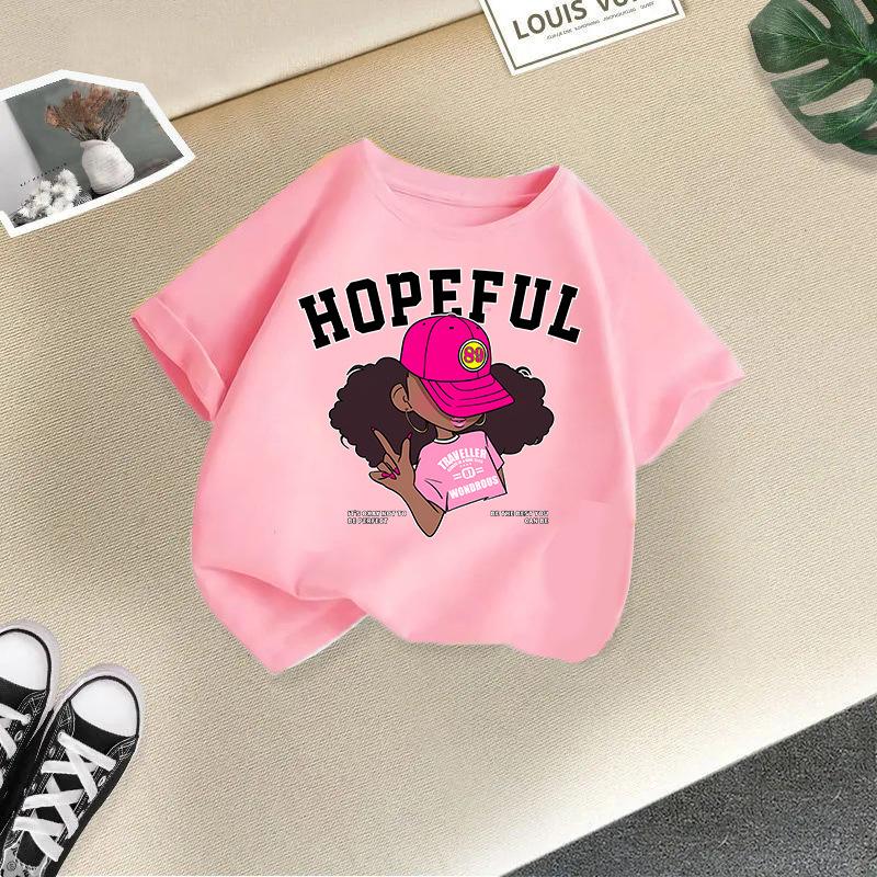 Tween Kleidung für Mädchen Niedliches grafisches Kurzarmshirt für Mädchen Weiche Kleinkind Sommerkleidung Mädchen Größe 4-14 Jahre Kleidung Mädchen Tops