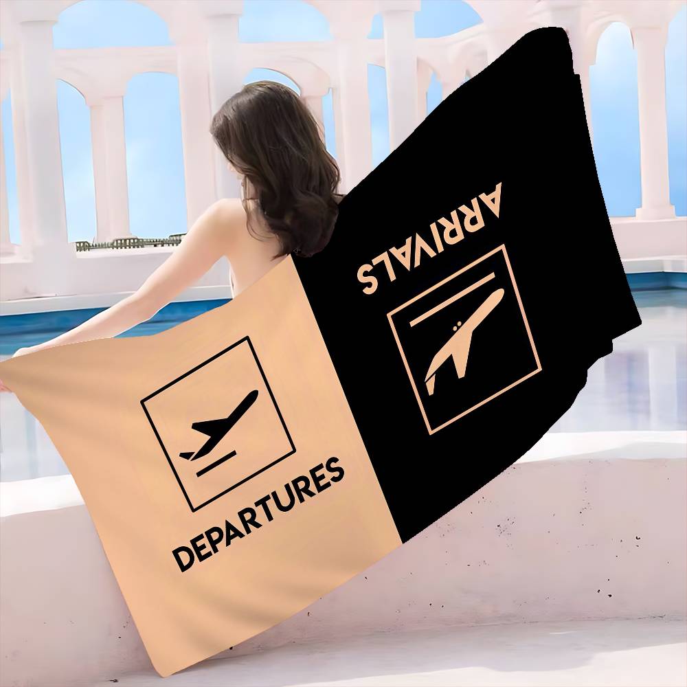 Manta de Microfibra Pista de Aeropuerto Secado Rápido Toallas de Playa Impresión Oversize Super Absorbente Manta Toalla de Piscina