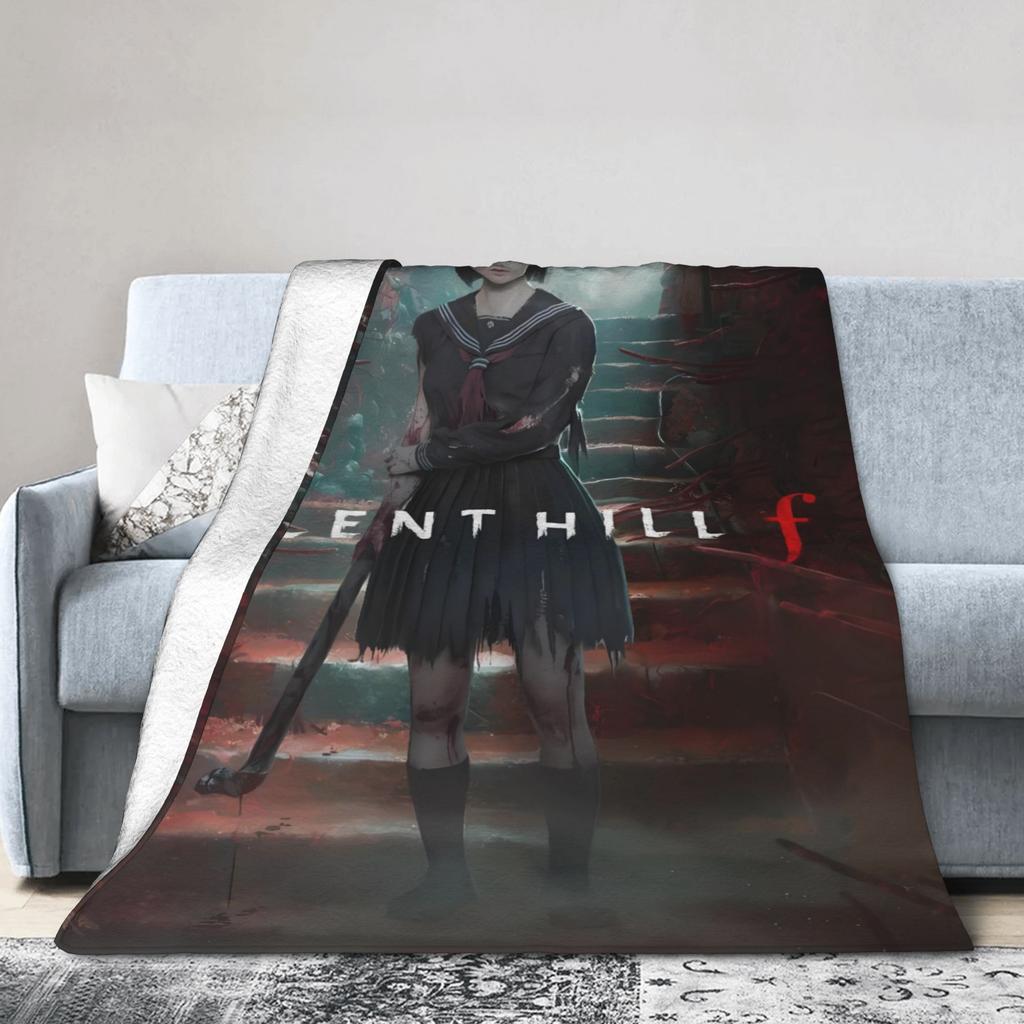 Silent Hill F deka Hororová hra Cestování Kancelář Flanelové povlečení Přehozy do obývacího pokoje Teplý měkký kvalitní přehoz Nápad na dárek
