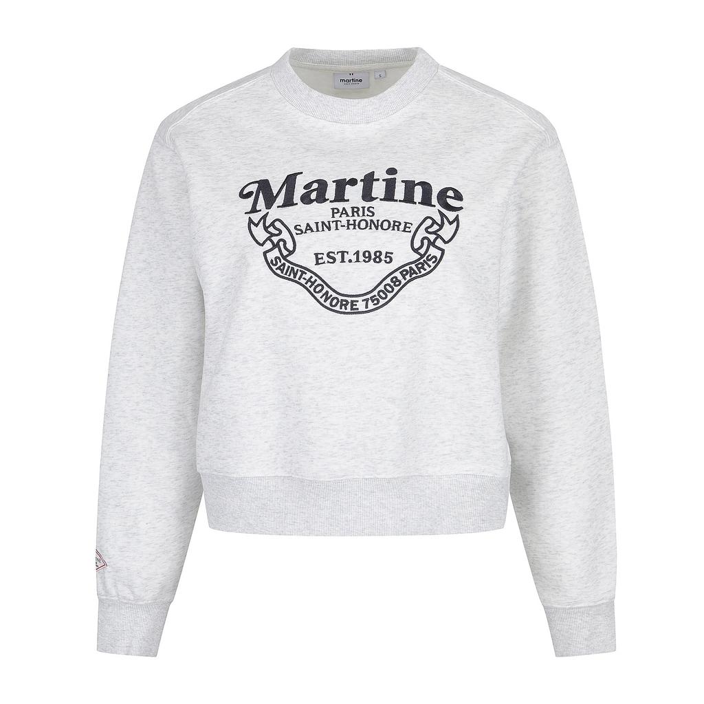 MARTINE GOLF Martine Lettering Crop Sweatshirts_L/Gray