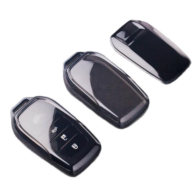 Black Transparent Key Fob Case Cover Car Key Case Modification Accessories For Toyota Rav4 Xa60 -Pre
