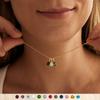 Titanium Steel High Color Retention Diy Accessories 12 Birthstone Necklace 12 Birthstone Water Drop Pendant 18K Gold