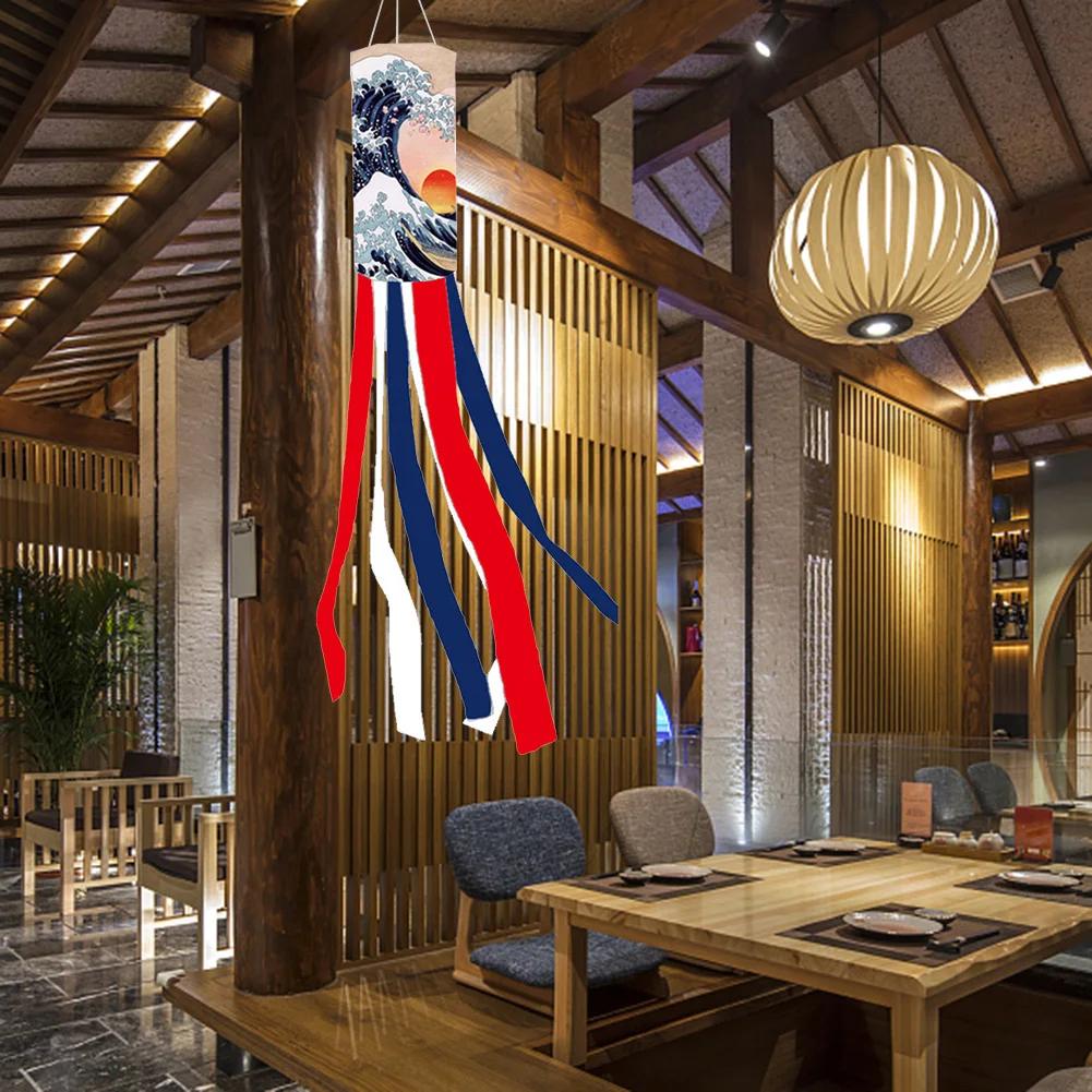 Waterproof Wind Direction Flags Hanging Banner 100cm Carp Windsock Festival Supplies Ornaments Craft for Restaurant Sushi Garden