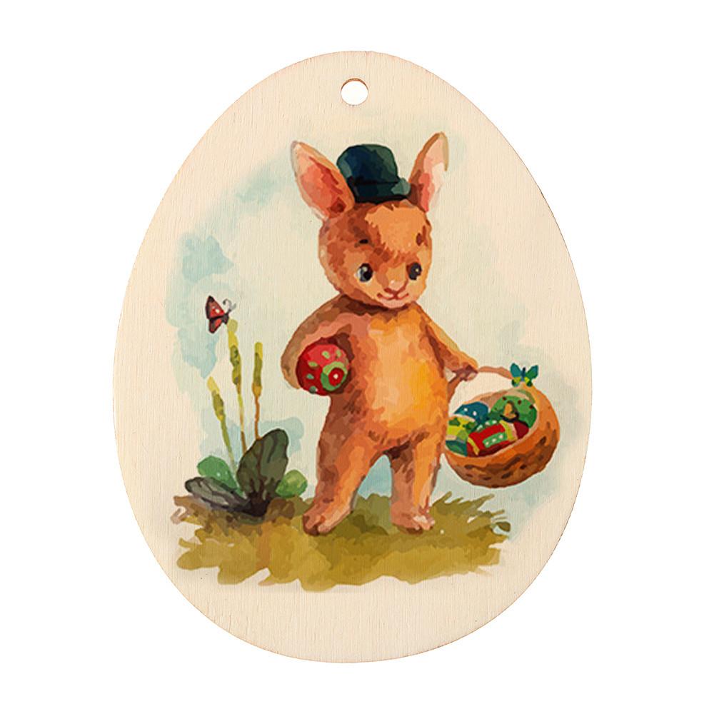 Household Drawing Hanging Ornaments Graffiti Easter Eggs Easter Decorations Wood Slice Wood Chips