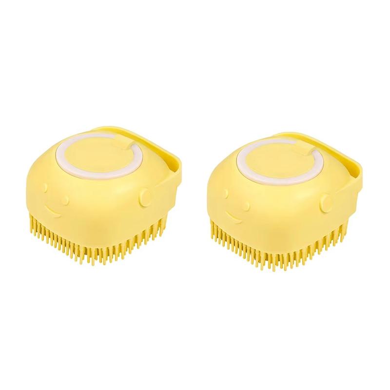 Szczotka do kąpieli dla psów Szczotka do masażu zwierząt Dozownik szamponu Miękka silikonowa szczotka Gumowe włosie dla psów i kotów Narzędzie do pielęgnacji pod prysznicem