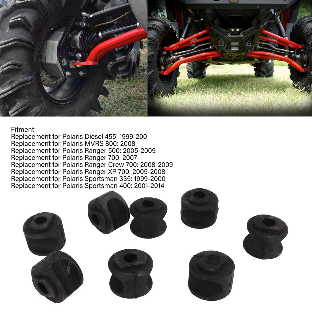 8 Stück Hintere Stabilisatorstützlagerbuchse 5432598 Gummiersatz für Polaris Sportsman 335 400 450 500 570 600 700