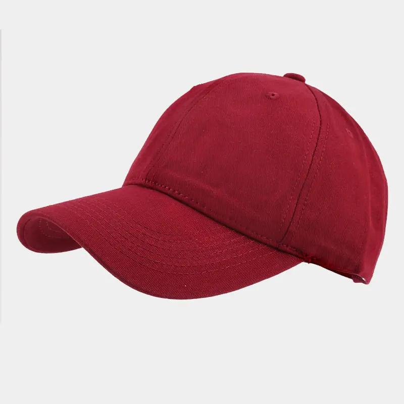 2025 Unisex Custom Solid Color Soft Top Baseball Cap Trendy Casual Snapback Hat Slimming Face Design