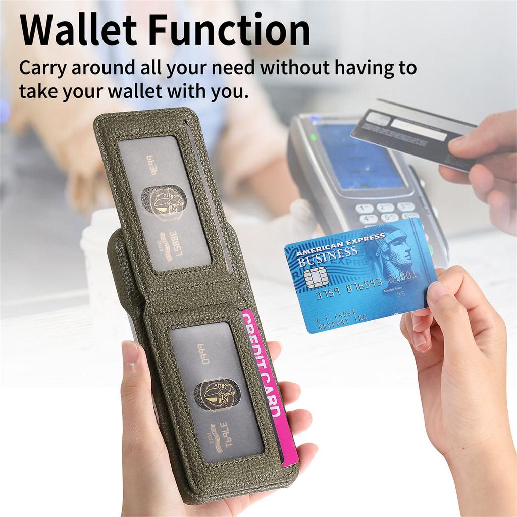 For Xiaomi 15 Case RFID Blocking Card Holder Litchi Texture Leather Back Cover