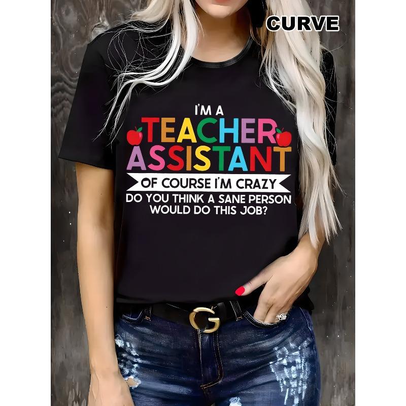 

Casual T-Shirt for Plus Size Women, Featuring A Round Neck, Short Sleeves, and A Slightly Stretchy Material, Designed for Comfort in For All Seasons 4XL чорний