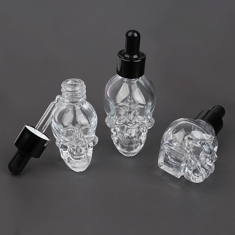 

15/30/50/100 мл портативный пустой стеклянный флакон для духов стеклянная бутылка со скелетом головы