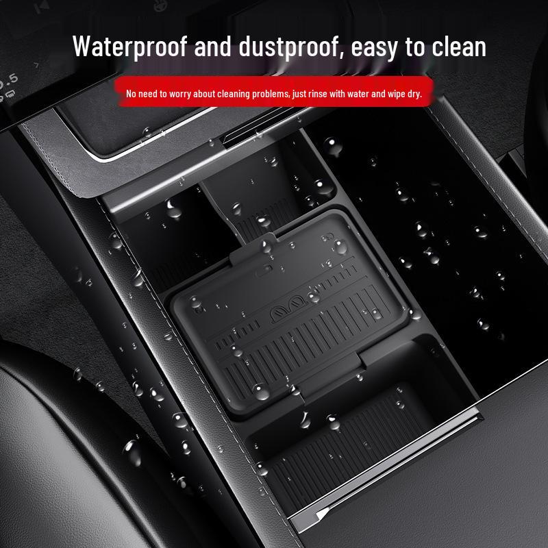 Compatible Tesla Central Console Silicone Storage Box: Original Color, Convenient Lower Console Storage Solution.