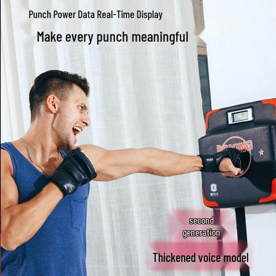 Boxing Smart Voice-Activated Punching Bag: Portable Punch Power & Speed Tester