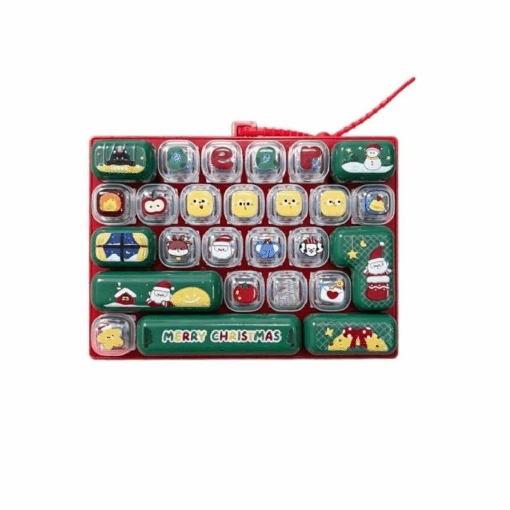26 Key Decompression Button Toy Creative Style Christmas Keyboard Keychain Popular Pendant