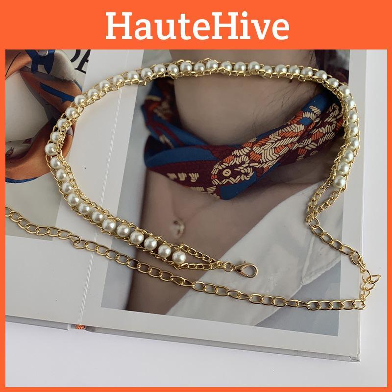 Stylish Women's Pearl Waist Chain For Dresses And Sweaters Ideal For All Seasons