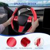 Steering Wheel Cover For Telsa Model 3/Model Y Accessories Carbon Fiber Steering Wheel Cover Protector Anti-Slip, Comfortable Grip, Breathable, Model