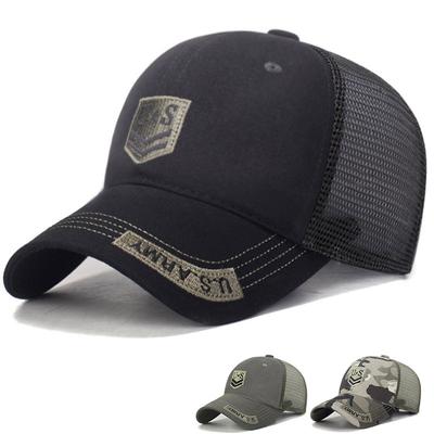 Outdoor Camouflage Mesh Baseball Cap Summer Embroidered Cap For Men Women