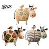 Resin Animal Figurines for Living Room Creative Cow Sculpture with Bird Figurine Pastoral Statue Rustic Modern Farmhouse Interior Decor Artistic