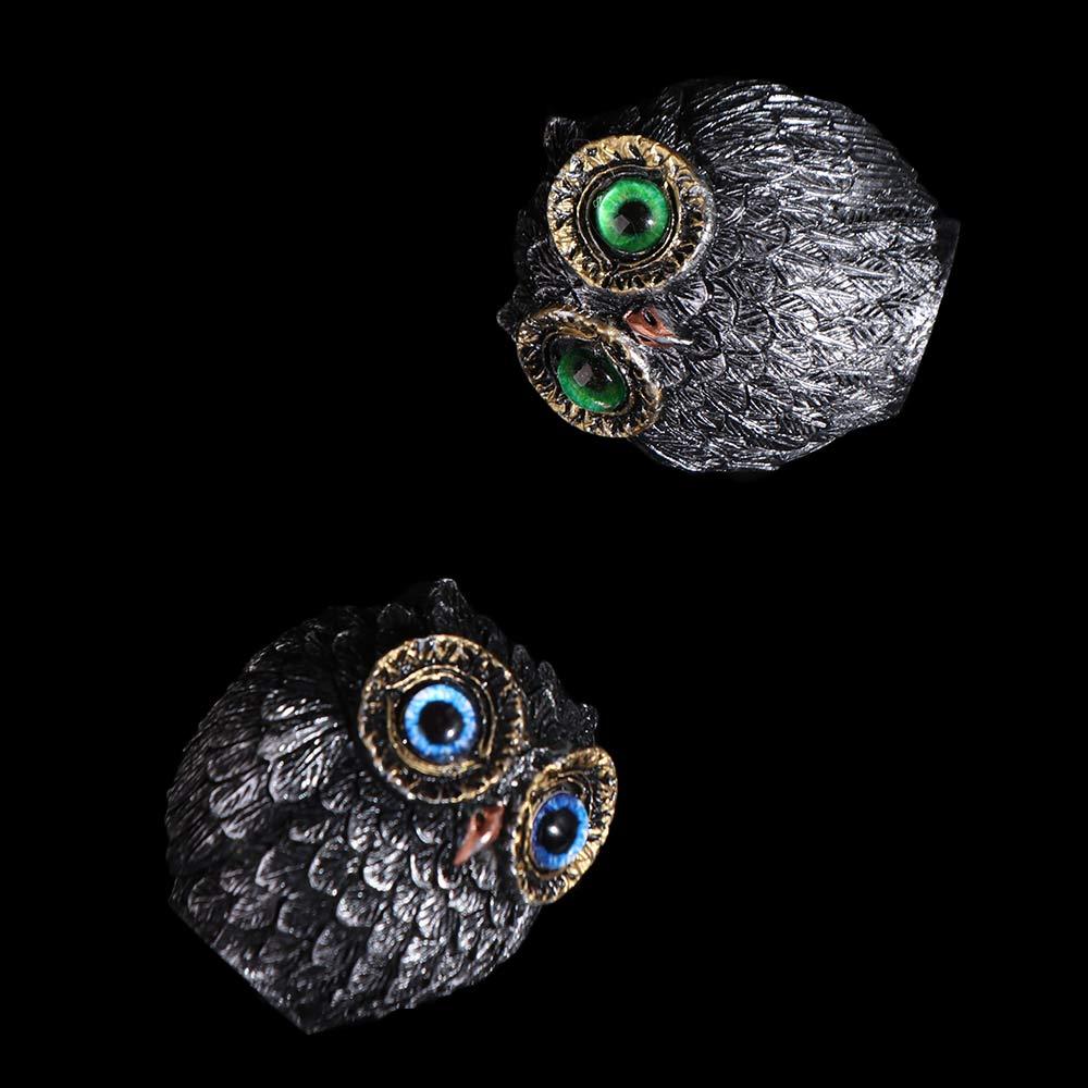 Realistic Owl Figurine Beads Lucky Owl Owl Ornament Energy Owl Mini Statue  Desktop Decoration