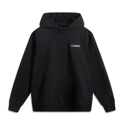 Li Ning Wade Series Letter Print Casual Comfortable Hoodie Men Hoodies Black AWDV043-1