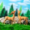 Plastic Crafts Deer Miniature Statue Mini Micro Landscape Ornaments Sika Deer Figurines  Yard