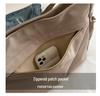 Women's Large Capacity Canvas Bag - 2024 Autumn Soft Slouchy Shoulder or Crossbody Denim Bucket Bag, Lightweight and Casual.