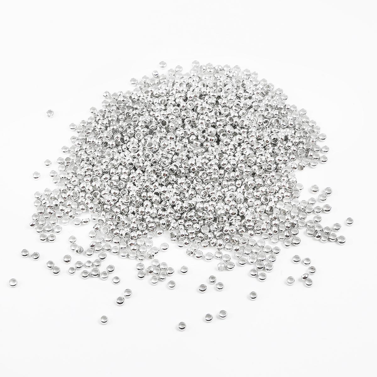 

10000 шт. микро пробка-трубка свободные бусины нескользящие медные разделительные бусины DIY фурнитура для ювелирных изделий 3mm 10000pcs серебряный