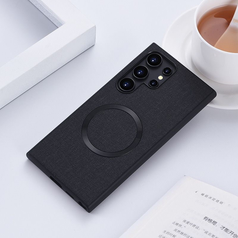 New Fabric Case for Samsung Galaxy S24 S23 S22 S21 Ultra  S24 Plus For Magsafe Magnetic Charging Silicone Protection Cover Coque