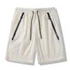 Women Loose Fit Casual Five-Point Shorts Quick-Dry Breathable Lightweight Cargo Pants with Adjustable Waistband and Zipper Pockets