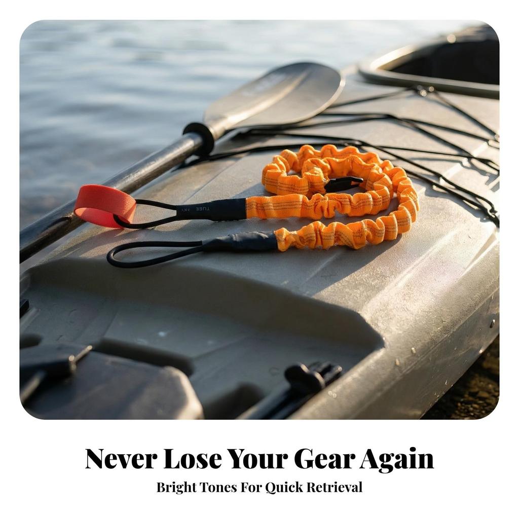 Coiled Paddle Leash Nylon Strap Anti-Slip for Canoeing, Fishing Trips, Anglers