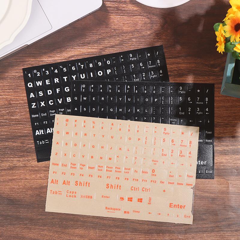 English 120 Keys Matte Standard Waterproof Keyboard Stickers Letter Alphabet
