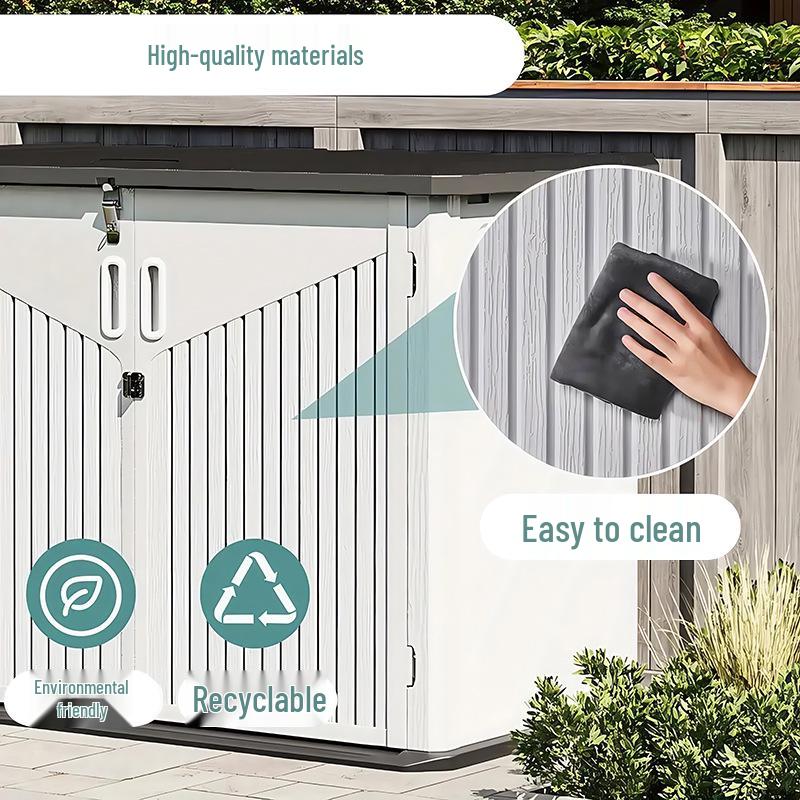 Outdoor HDPE Garden Storage Cabinet for Tools and Sundries