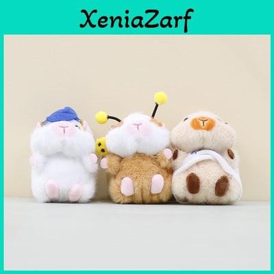 Schattig Cartoon Hamster Pluche Speelgoed Sleutelhanger Super Zacht Pluizig Tas Hanger Voor Kinderen