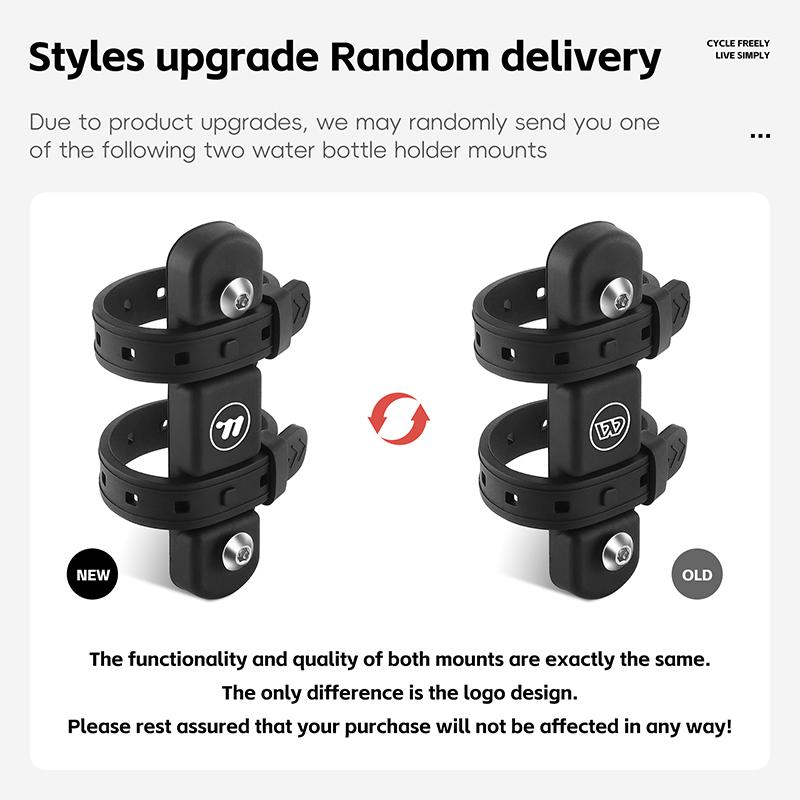 WEST BIKING Bicycle Water Bottle Holder Silicone Non-slip Straps Set MTB Road Bike Bottle Stand With Adaptor Cycling Accessories Cup Holders 5