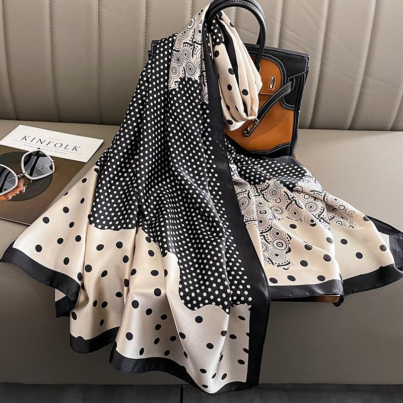 

Spring Scarf Women s Luxury Design Polyester Material Smooth Scarf Soft Shawl Beach Scarf