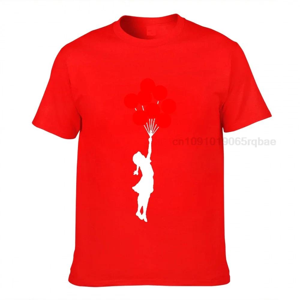 Banksy Balloon Girl Unisexs Tshirt Cotton Casual Unisex T Shirt Unisexs Tee Shirts Tops