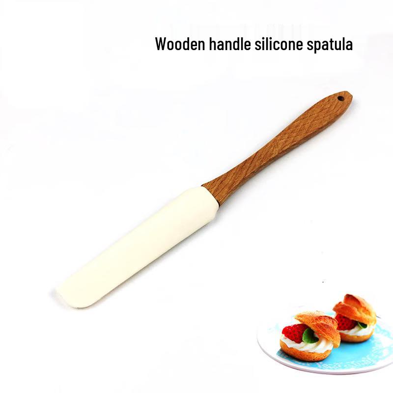 MDNG Wood Handle Silicone Spatula Set