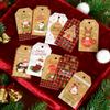 50Pcs Paper Card Christmas Decoration Hanging Christmas Tree Pendant Ornament Santa Claus Xmas for Home Decor DIY Party Supplies