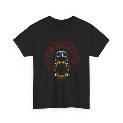 Hungry Dog Jaw T-Shirt | Black Animal Shirt, Cotton T-Shirt, Gift Tee, Black Tee