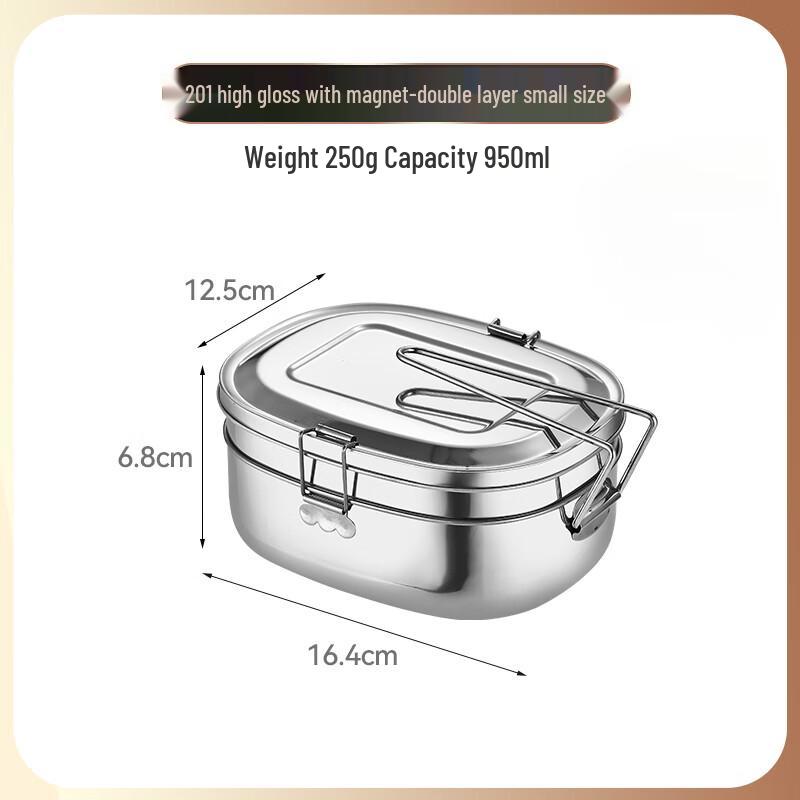 Classic 201 Stainless Steel Food Grade Lunch Box