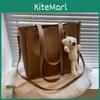 Tragetasche für Damen Pu-Leder Retro Große Handtasche mit Reißverschluss für Schule und Freizeit
