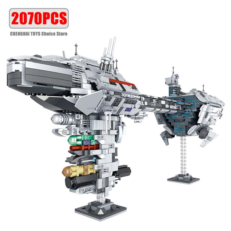 

Nebula Medical Corvette Frigate Building Blocks Movie Series Warship Kit Model Bricks Kid Toys Детский подарок на день рождения