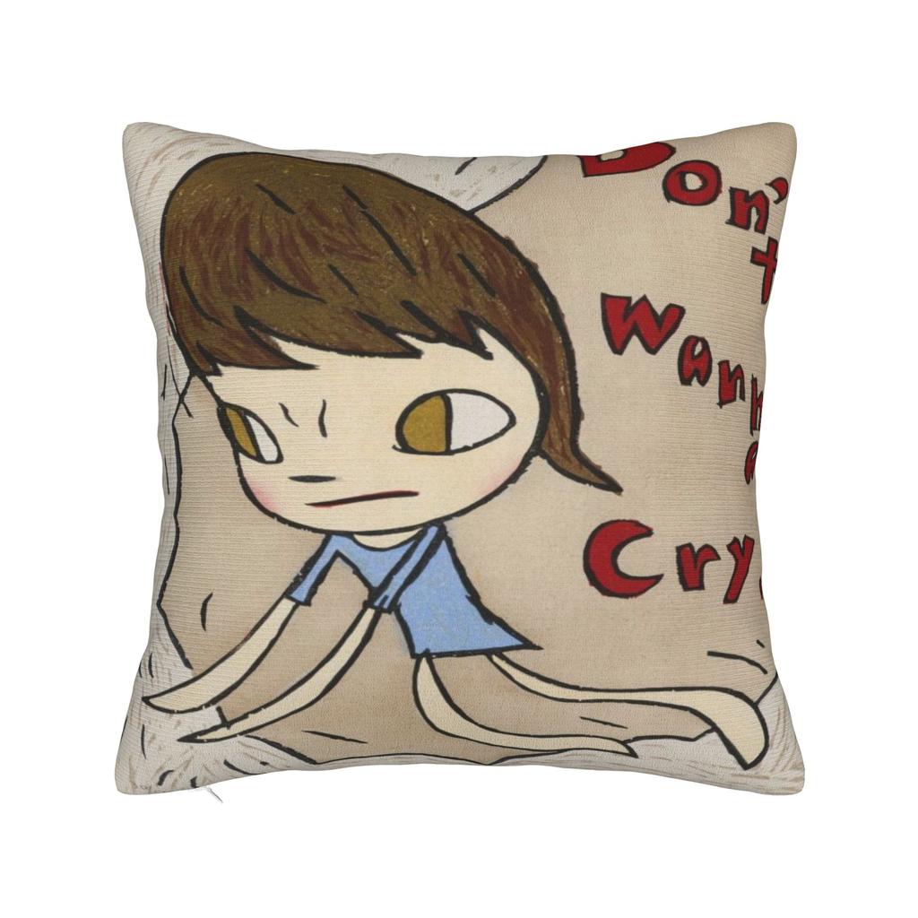 Art Yoshitomo Nara Printed Pillowcase Cushion Cover Throw Pillow Cover Warm Bed Decoration Square Multiple Sizes