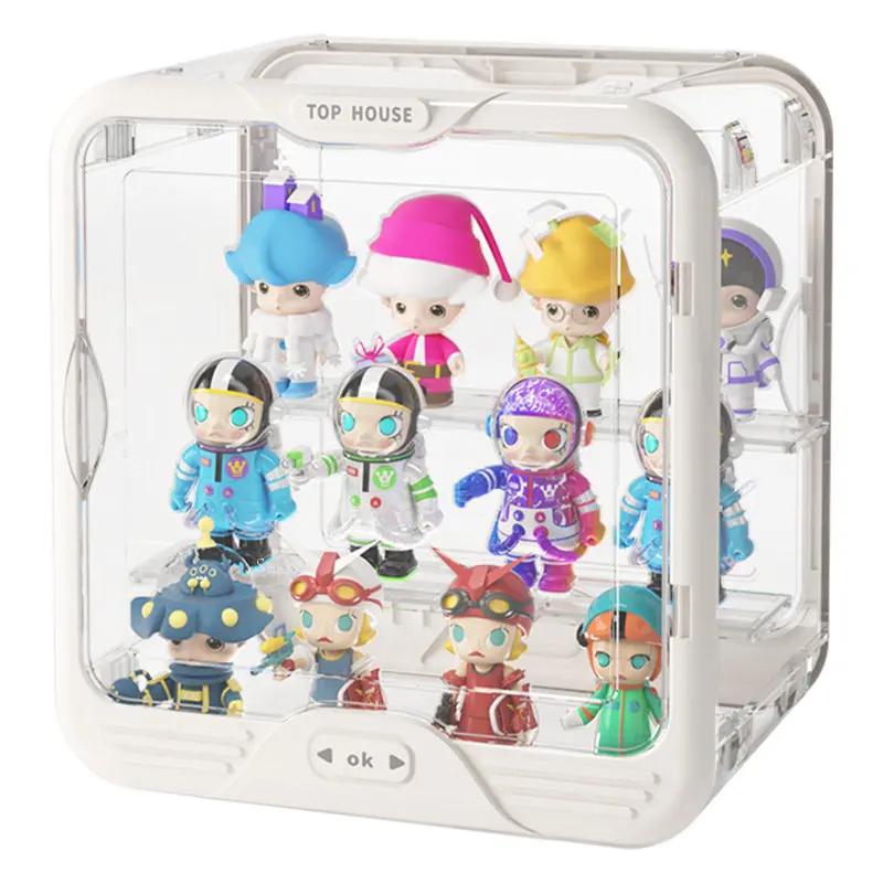 NEW Clear Display Case for Figures Mini Action Collectibles Box Adjustable Doll Showcase Organizer Storage
