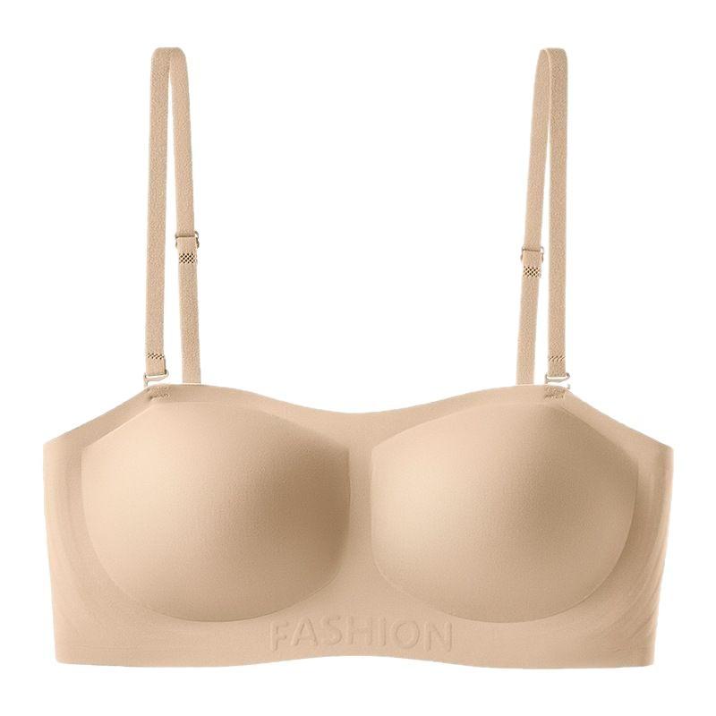 Liquid foundation, strapless underwear, women's small breasts gather, non-slip, invisible seamless tube top, bra cover bra