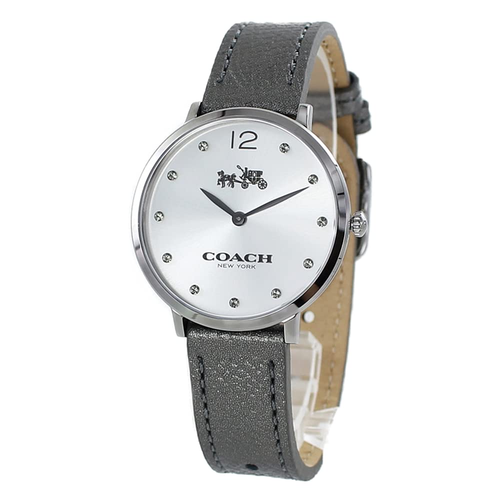 

Coach Slim Easton Silver Dial Ladies Leather Watch 14502686