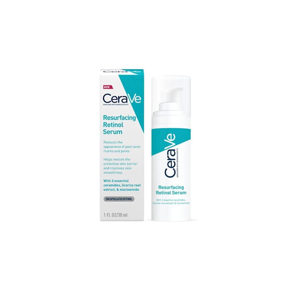 CeraVe Resurfacing Retinol Serum with Ceramides & Niacinamide for Blemish-Prone Skin 30ml, Clear