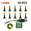 10Pcs 0.8Mm Pin Rgb Led Building Blocks Usb Lamp Diy Street Light City Electric Decorate 1X1 Brick Toy Compatible All Brands